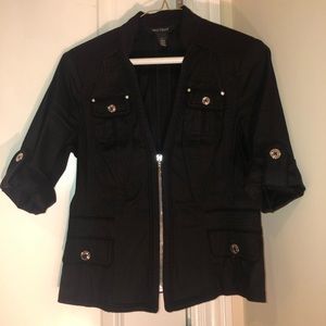 White House Black Market black cropped jacket
